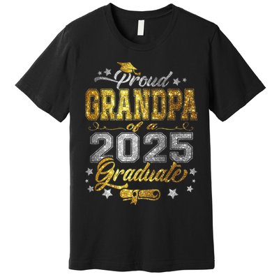 Proud Grandpa Of Class Of 2025 Graduate 2025 Senior Grandpa Premium T-Shirt