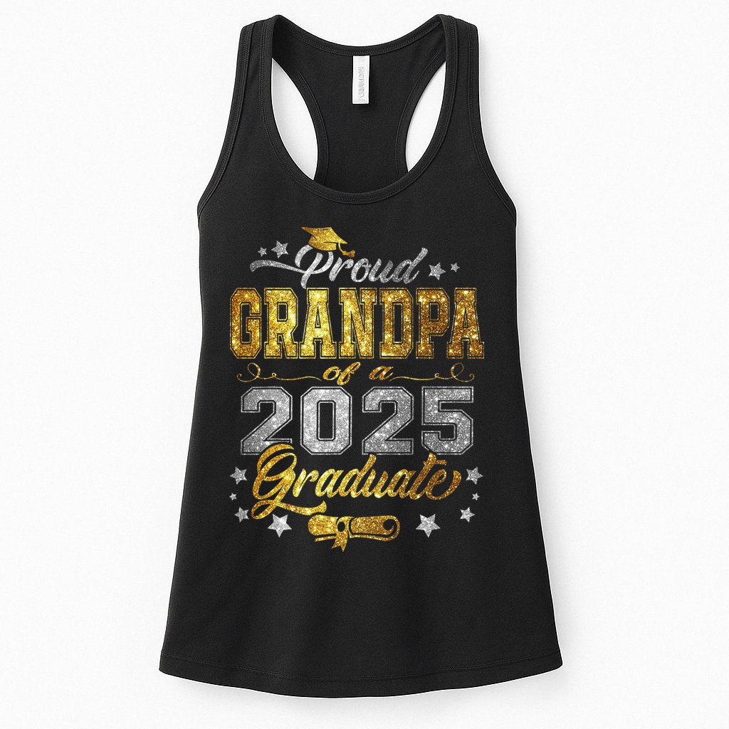 Proud Grandpa Of Class Of 2025 Graduate 2025 Senior Grandpa Womens Tank Top