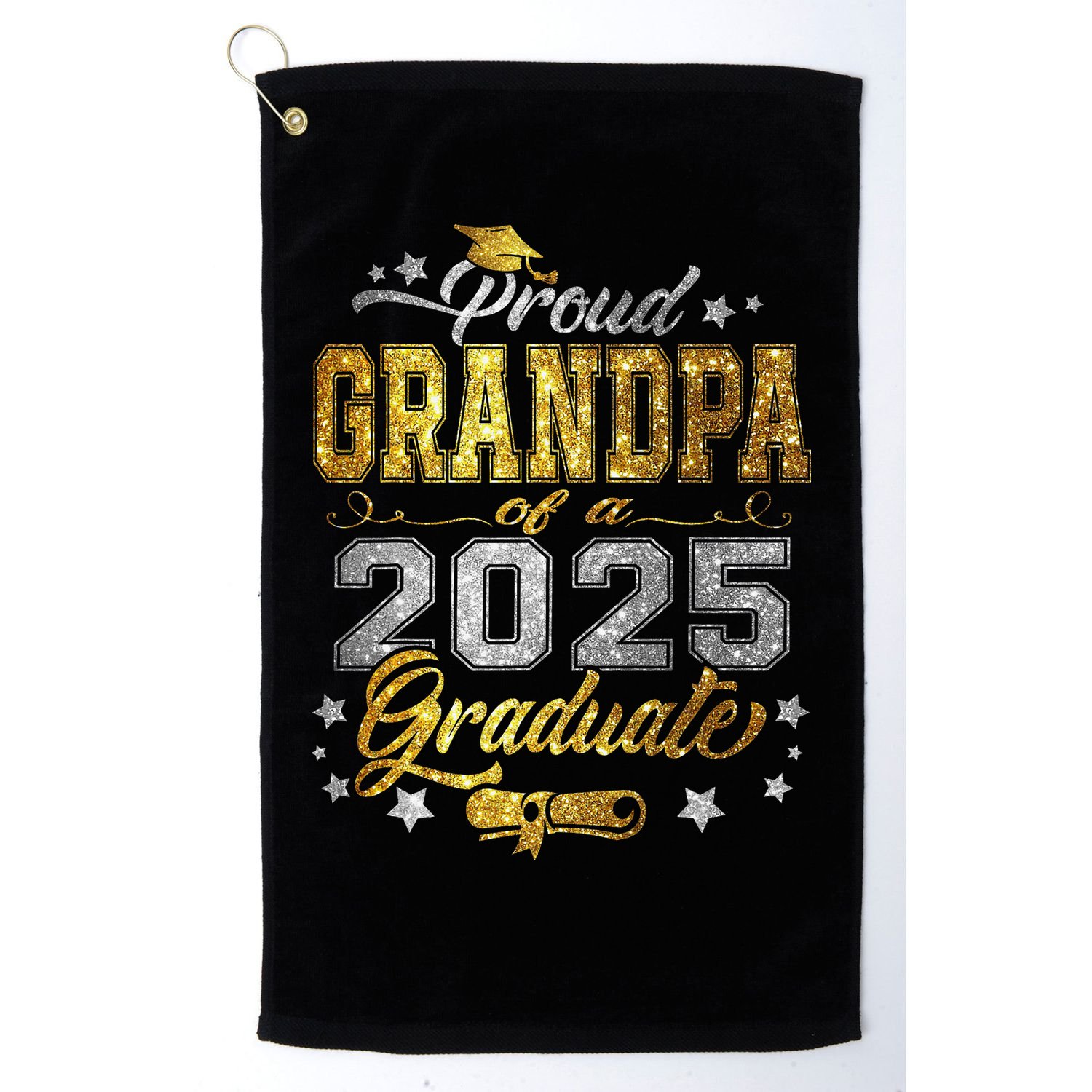 Proud Grandpa Of Class Of 2025 Graduate 2025 Senior Grandpa Golf Towel