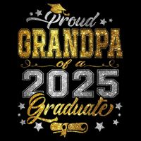 Proud Grandpa Of Class Of 2025 Graduate 2025 Senior Grandpa Women's Crop Top Tee
