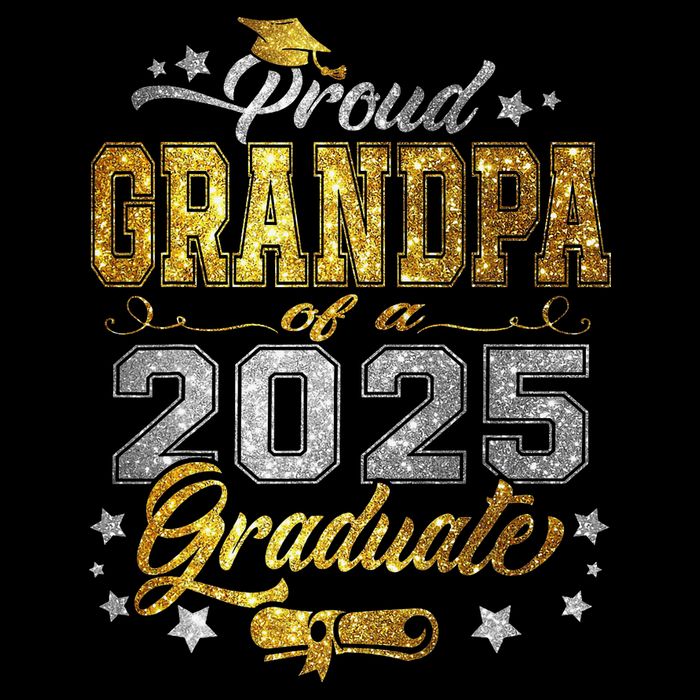 Proud Grandpa Of Class Of 2025 Graduate 2025 Senior Grandpa Women's Crop Top Tee