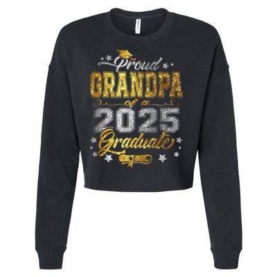 Proud Grandpa Of Class Of 2025 Graduate 2025 Senior Grandpa Cropped Pullover Crew