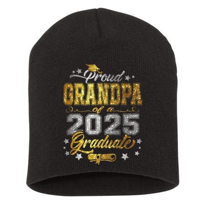 Proud Grandpa Of Class Of 2025 Graduate 2025 Senior Grandpa Short Acrylic Beanie