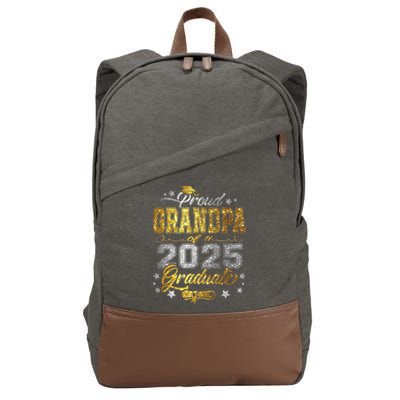 Proud Grandpa Of Class Of 2025 Graduate 2025 Senior Grandpa Cotton Canvas Backpack