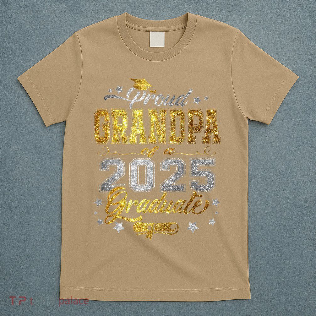 Proud Grandpa Of Class Of 2025 Graduate 2025 Senior Grandpa T-Shirt