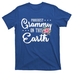 Proudest Grammy On This Earth Grandma Floral Mother's Day Gift T-Shirt