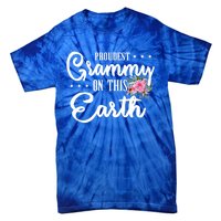 Proudest Grammy On This Earth Grandma Floral Mother's Day Gift Tie-Dye T-Shirt