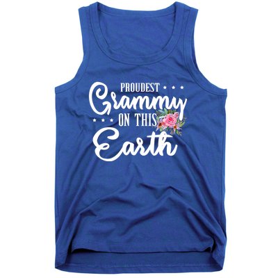 Proudest Grammy On This Earth Grandma Floral Mother's Day Gift Tank Top