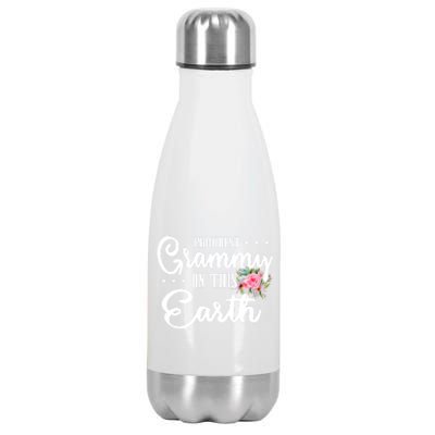 Proudest Grammy On This Earth Grandma Floral Mother's Day Gift Stainless Steel Insulated Water Bottle