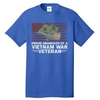 Proud Grandson Of A Vietnam War Veteran Usa Flag Gift Tall T-Shirt