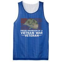 Proud Grandson Of A Vietnam War Veteran Usa Flag Gift Mesh Reversible Basketball Jersey Tank