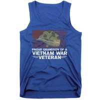 Proud Grandson Of A Vietnam War Veteran Usa Flag Gift Tank Top