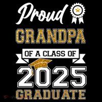 Proud Grandpa Of A Class Of 2025 Graduate 7-Panel Snapback Hat