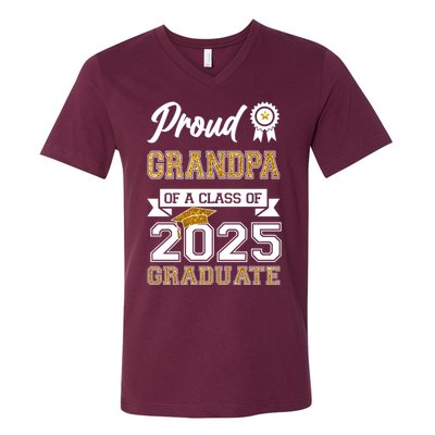 Proud Grandpa Of A Class Of 2025 Graduate V-Neck T-Shirt