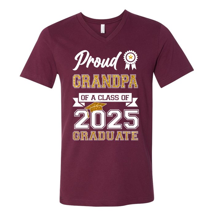 Proud Grandpa Of A Class Of 2025 Graduate V-Neck T-Shirt