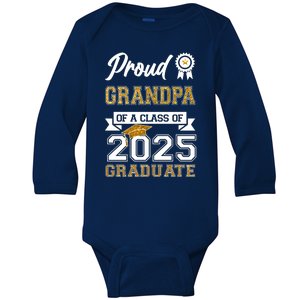 Proud Grandpa Of A Class Of 2025 Graduate Baby Long Sleeve Bodysuit