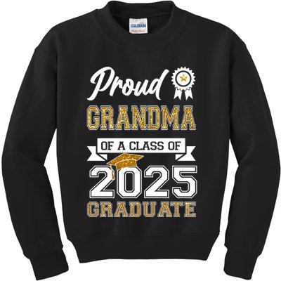 Proud Grandma Of A Class Of 2025 Graduate Kids Sweatshirt