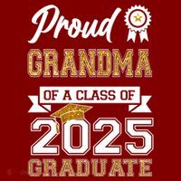 Proud Grandma Of A Class Of 2025 Graduate Youth Performance Sprint T-Shirt