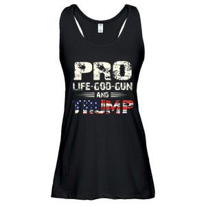 Pro God Pro Gun Pro Life Pro Trump Ladies Essential Flowy Tank