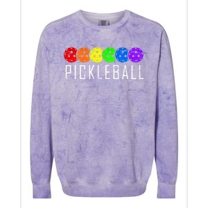 Pickleball Gift Colorblast Crewneck Sweatshirt