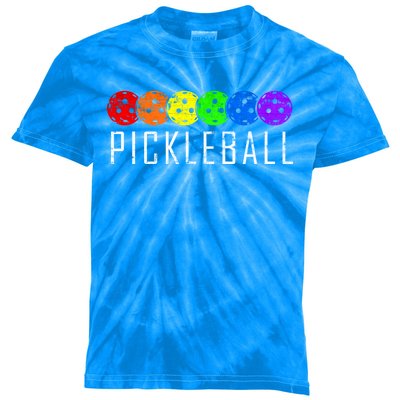 Pickleball Gift Kids Tie-Dye T-Shirt