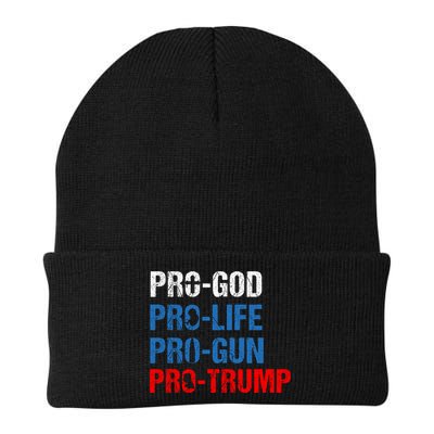 Pro God Pro Life Pro Gun Pro Trump Patriotic Beanie