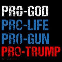 Pro God Pro Life Pro Gun Pro Trump Patriotic Tank Top
