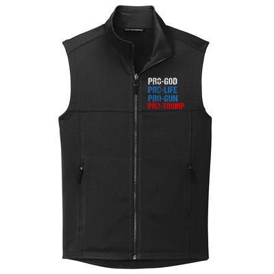 Pro God Pro Life Pro Gun Pro Trump Patriotic Collective Smooth Fleece Vest