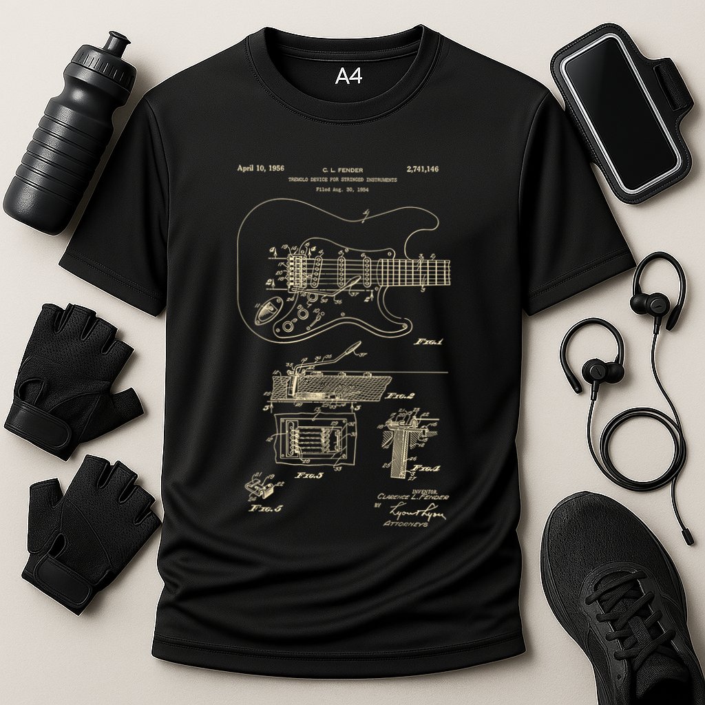 Patent Guitar Cooling Performance Crew T-Shirt