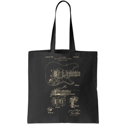 Patent Guitar Tote Bag