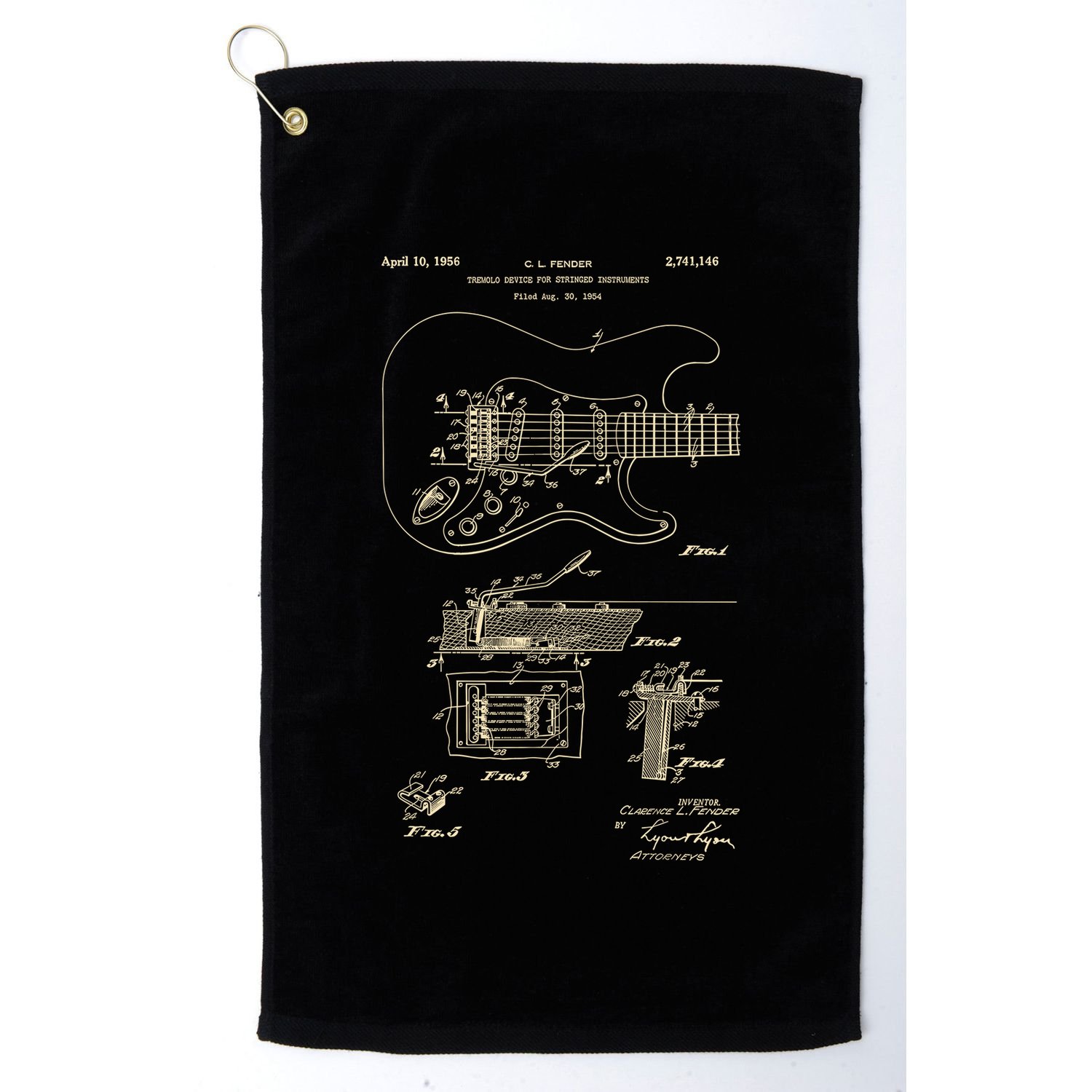 Patent Guitar Golf Towel