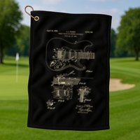 Patent Guitar Golf Towel