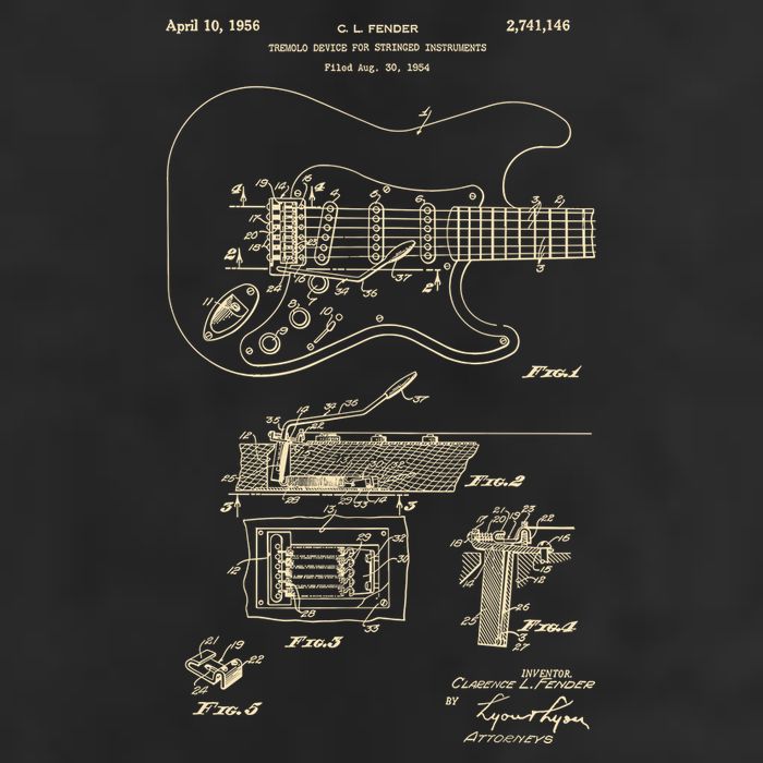 Patent Guitar Golf Towel