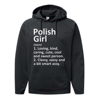 POLISH GIRL POLAND Gift Funny Country Home Roots Descent Performance Fleece Hoodie