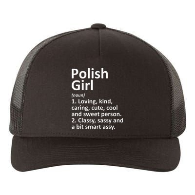 POLISH GIRL POLAND Gift Funny Country Home Roots Descent Yupoong Adult 5-Panel Trucker Hat