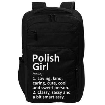 POLISH GIRL POLAND Gift Funny Country Home Roots Descent Impact Tech Backpack