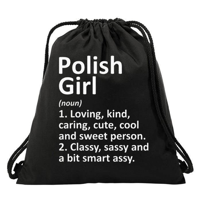 POLISH GIRL POLAND Gift Funny Country Home Roots Descent Drawstring Bag