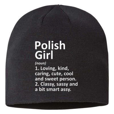 POLISH GIRL POLAND Gift Funny Country Home Roots Descent Sustainable Beanie