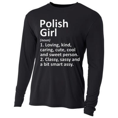 POLISH GIRL POLAND Gift Funny Country Home Roots Descent Cooling Performance Long Sleeve Crew