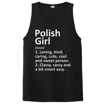 POLISH GIRL POLAND Gift Funny Country Home Roots Descent PosiCharge Competitor Tank