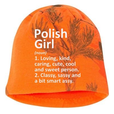 POLISH GIRL POLAND Gift Funny Country Home Roots Descent Kati - Camo Knit Beanie