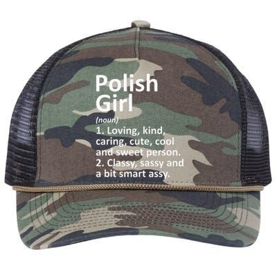 POLISH GIRL POLAND Gift Funny Country Home Roots Descent Retro Rope Trucker Hat Cap