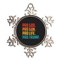 Pro God Pro Gun Pro Life Pro Trump Metallic Star Ornament