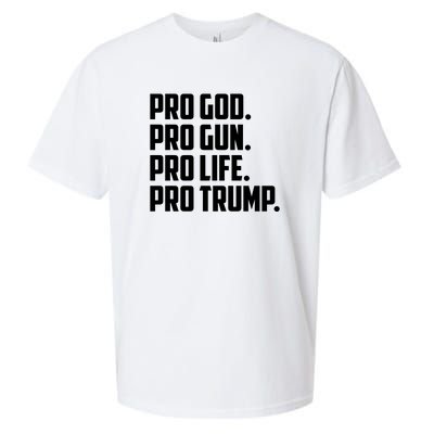 Pro God Pro Gun Pro Life Pro Trump Sueded Cloud Jersey T-Shirt