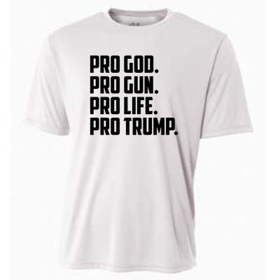 Pro God Pro Gun Pro Life Pro Trump Cooling Performance Crew T-Shirt