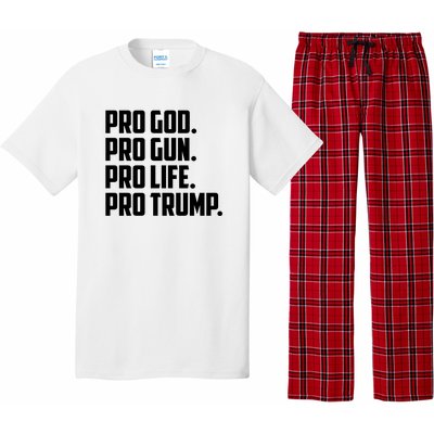 Pro God Pro Gun Pro Life Pro Trump Pajama Set