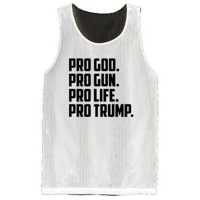 Pro God Pro Gun Pro Life Pro Trump Mesh Reversible Basketball Jersey Tank