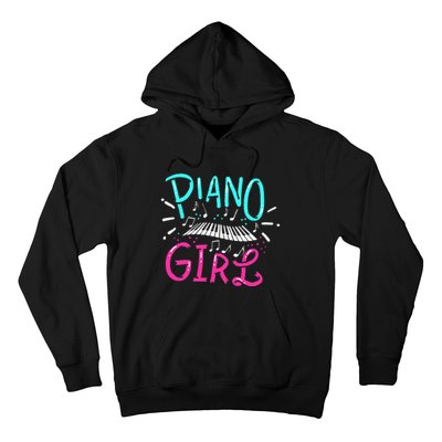 Piano Girl Pianist Music Notes Gift Hoodie