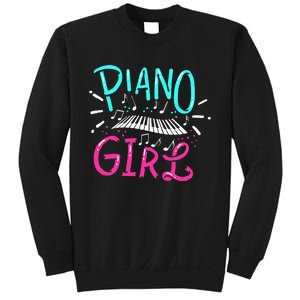 Piano Girl Pianist Music Notes Gift Sweatshirt