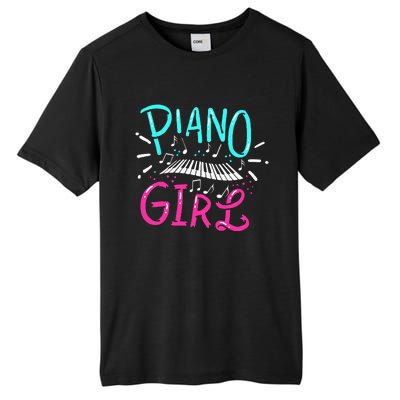 Piano Girl Pianist Music Notes Gift Tall Fusion ChromaSoft Performance T-Shirt